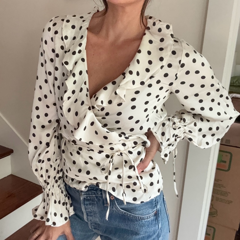 Claudie Pierlot Polka Dot Blouse